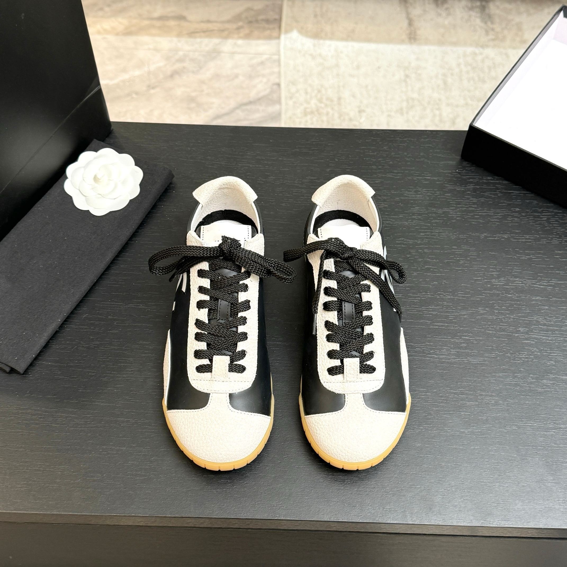 2026新款韩式拼色德训鞋女圆头系带平底休闲运动鞋简约百搭板鞋,女鞋,时尚休闲鞋,淘宝优惠券,粉丝福利购,淘宝优惠卷