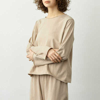 纯棉睡衣套装女秋冬高级感圆领咖色长袖上衣休闲长裤家居服可外穿