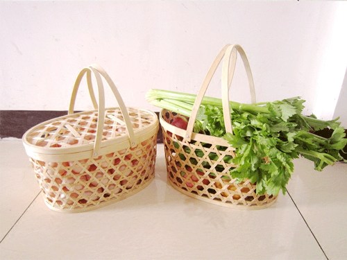 竹篮子手提篮水果手工编织篮蔬菜篮土鸡蛋篮大号装鸡鸭鹅收纳篮子