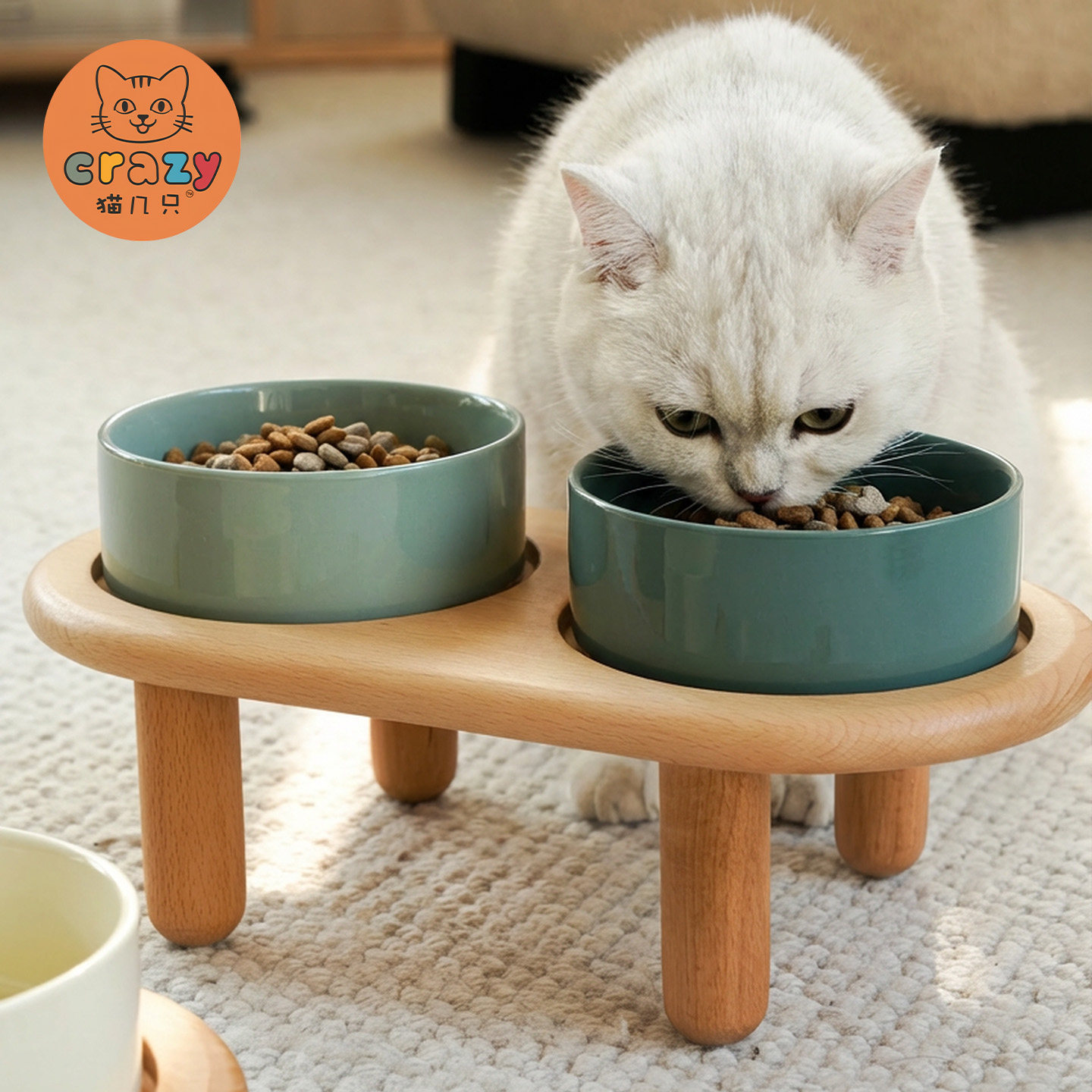 猫几只实木双碗猫食盆猫咪猫碗猫粮盆高脚猫食台宠物用品狗碗架,宠物/宠物食品及用品,猫狗碗/慢食碗,淘宝优惠券,粉丝福利购,淘宝优惠卷