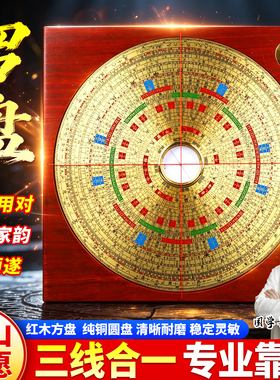 专业八卦随身携带红木高精度罗盘