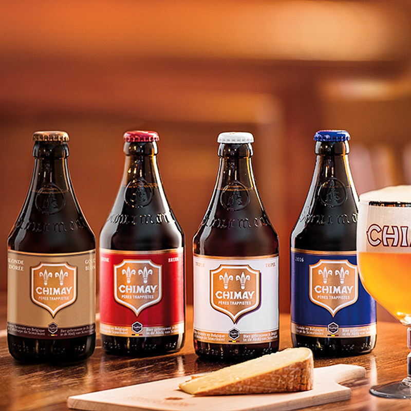比利时进口智美蓝帽红帽白帽绿帽金帽修道院精酿啤酒chimay瓶整箱
