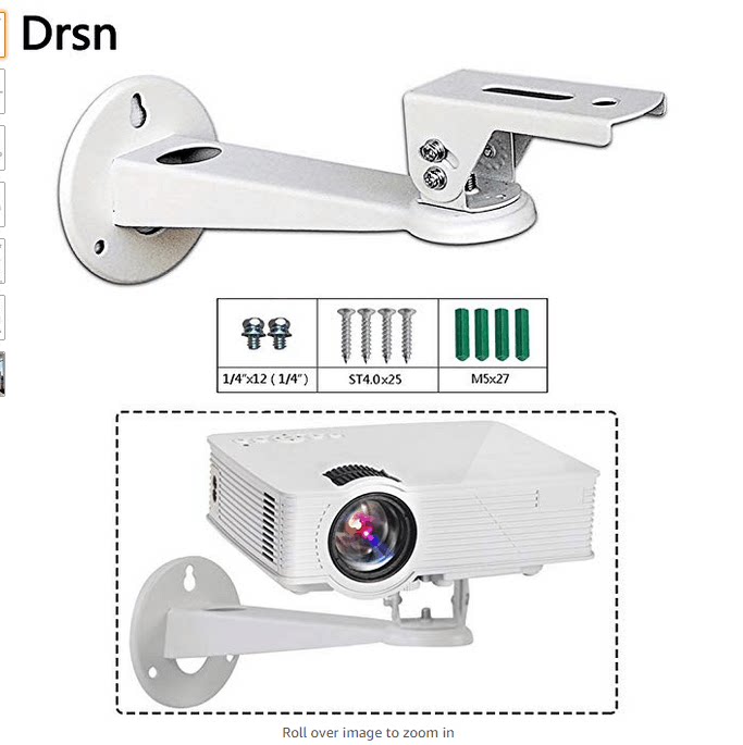 酷乐视极米光米rigal微投壁挂微型投影机墙挂单孔投影仪壁挂360度