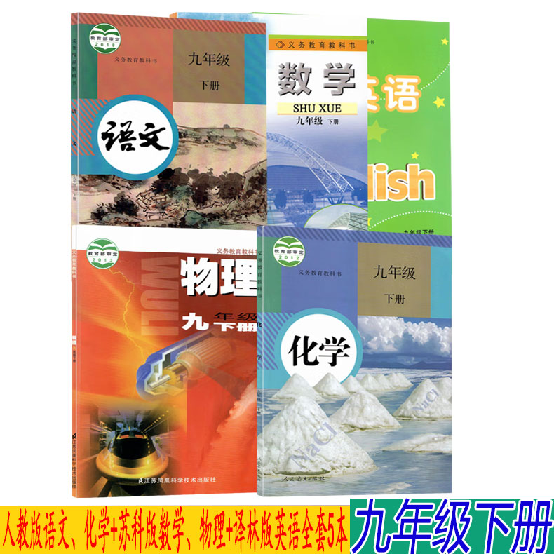 九年级下册语文数学英语物理化学