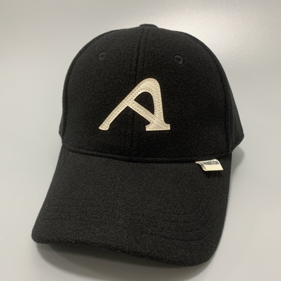 帽子女A标鸭舌棒球帽25年新款韩版黑色高定日系复古个性简约