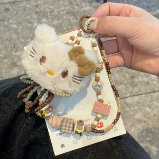 重工可爱卡通少女KT萌娃公仔大头毛绒ins手机挂件链条ccd相机饰品