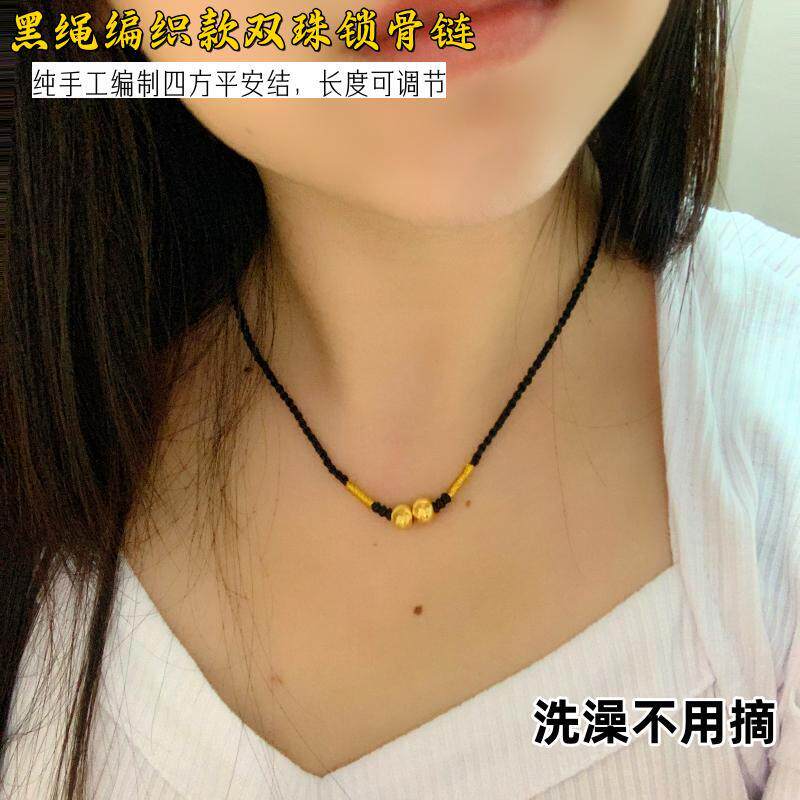 越南沙金镀金女个性项链不掉色
