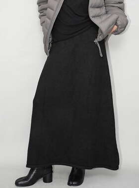 AIRROOM巨有氛围的松弛慵懒感针织百搭基础款气质极简半裙长裙