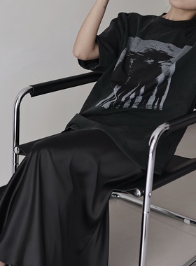 AIRROOM 趣味印花中性上衣夏季圆领T恤纯棉半袖字母印花短袖正肩