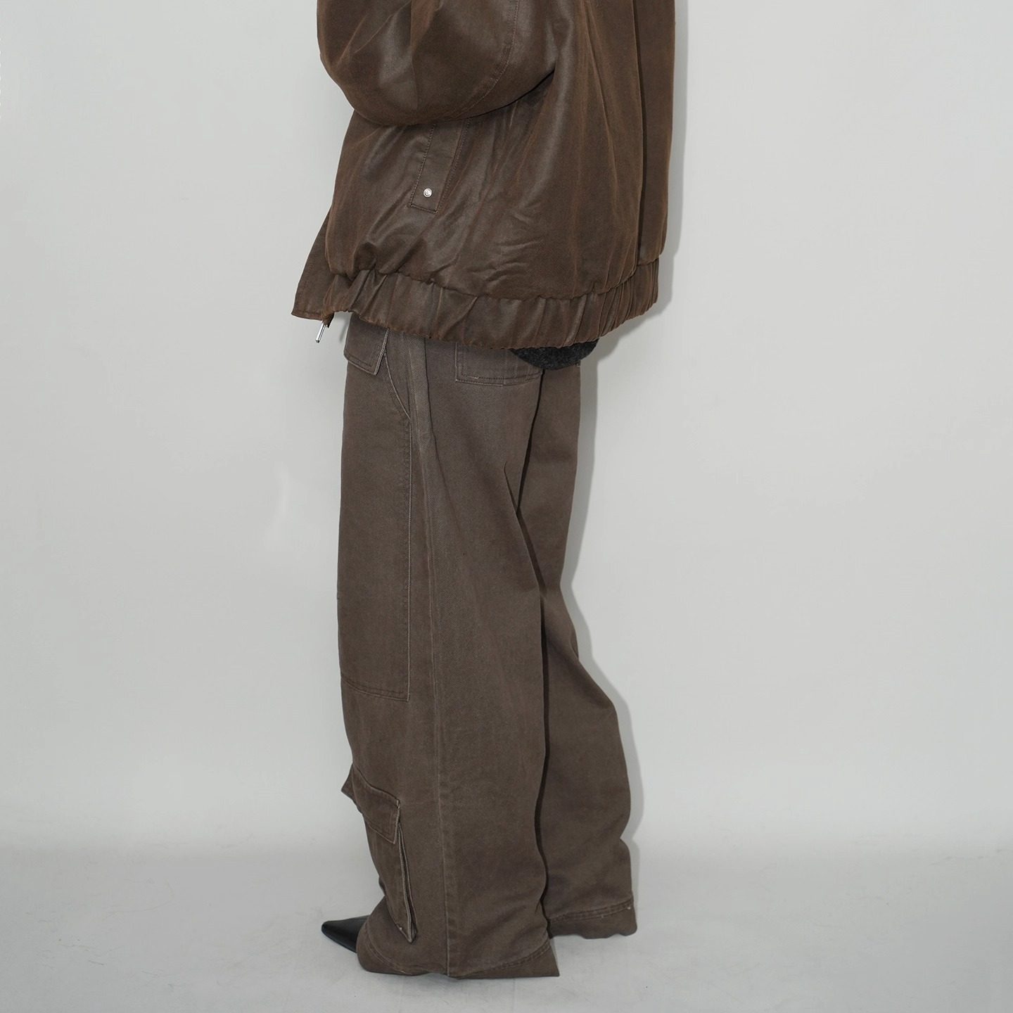 AIRROOM做旧时髦多口袋分割设计感复古休闲拖地长裤牛仔裤男女,女装/女士精品,牛仔裤,淘宝优惠券,粉丝福利购,淘宝优惠卷