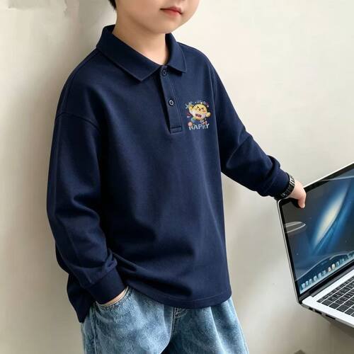 长袖T恤POLO衫蛋仔派对印花纯棉t