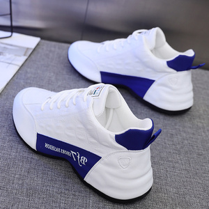 白色老爹鞋男真皮韩版百搭情侣运动休闲鞋时尚厚底小白鞋男内增高