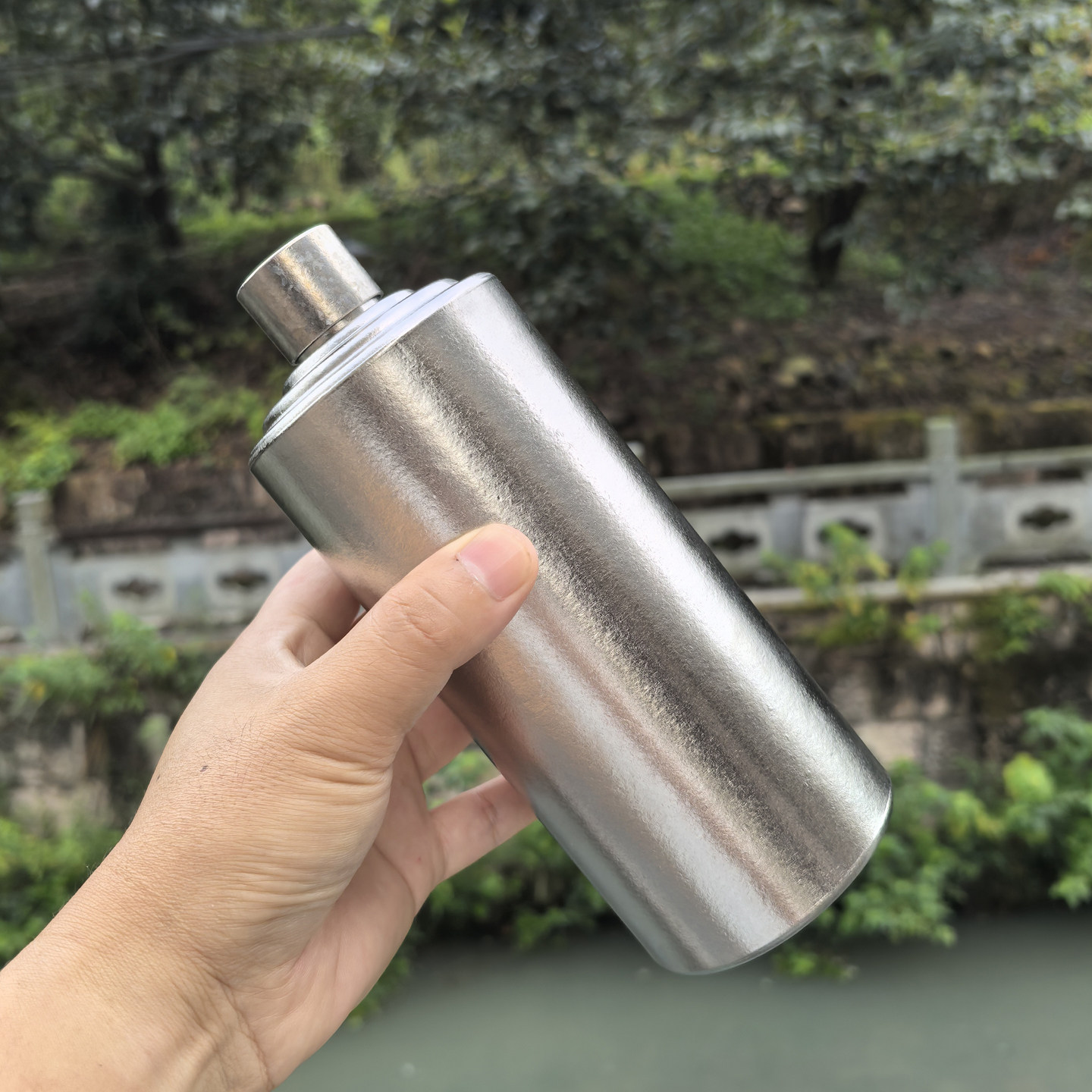 大容量内外纯钛白酒瓶家用户外旅行便携钛金属酒壶耐摔防潮保鲜