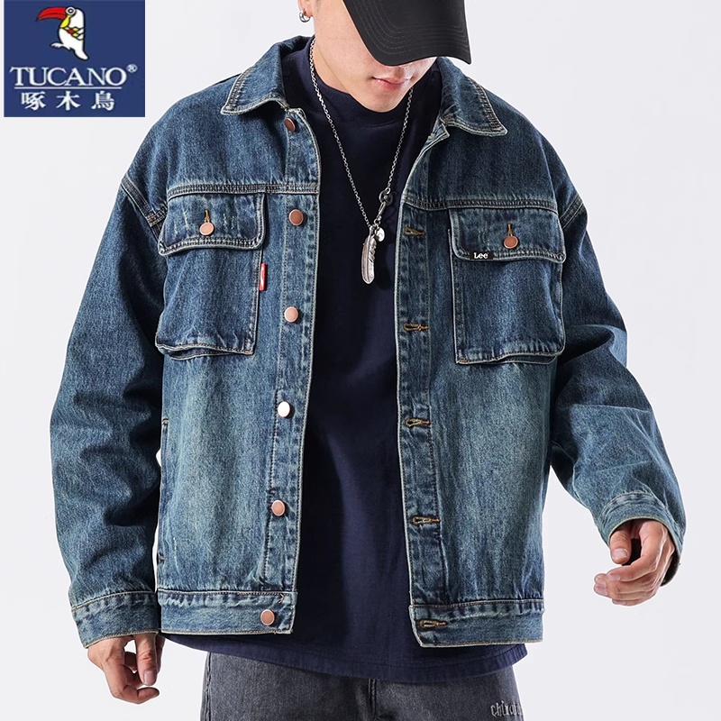 啄木鸟2025新款复古牛仔外套