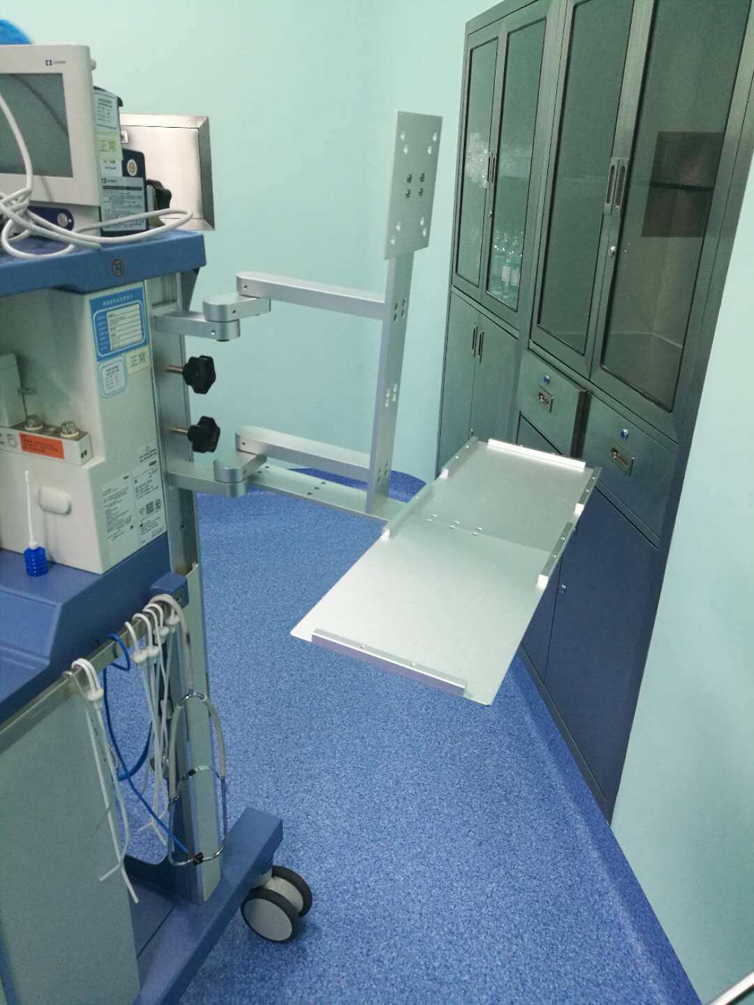 兼容欧美达 迈瑞德尔格麻醉机监护仪电脑支架双节臂更稳固