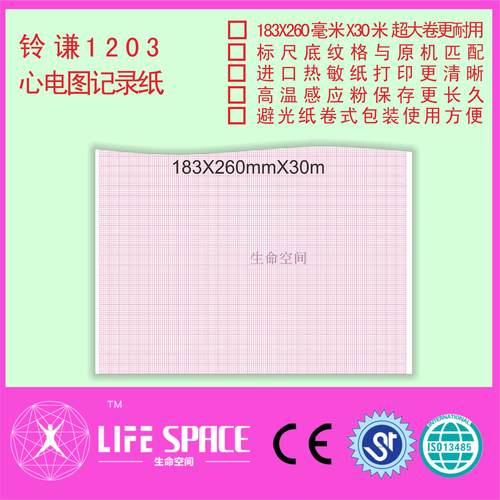 铃谦 ECG 1203  心电图记录纸     183*260-200P