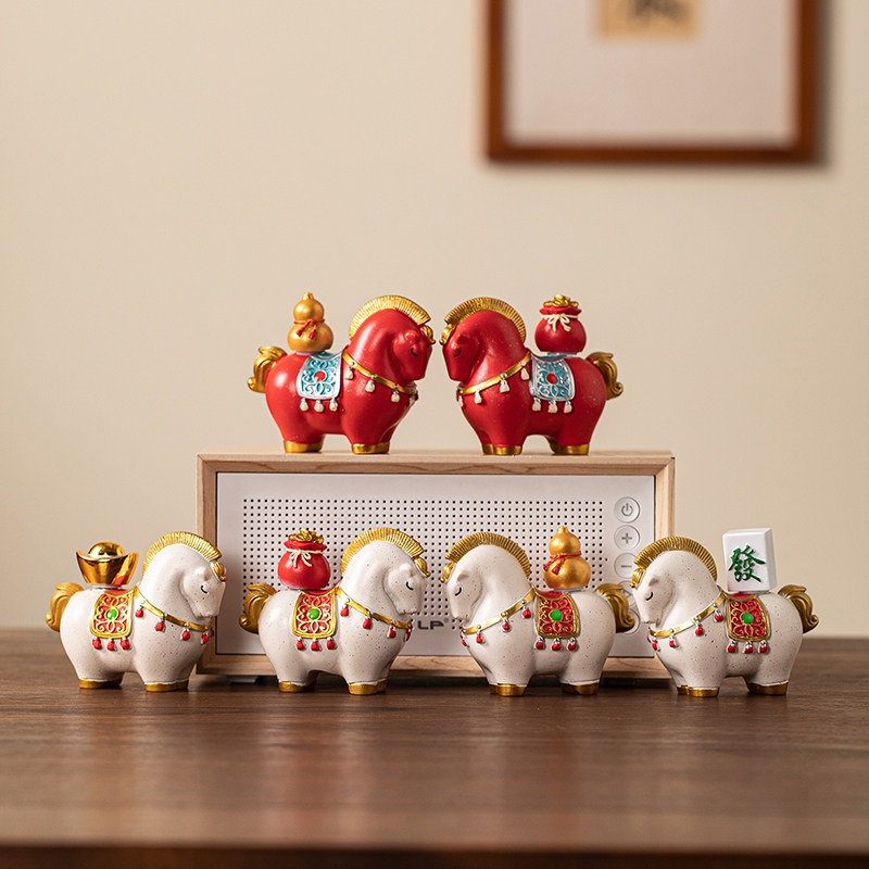 创意国潮马上有钱小马元宝可旋转马年摆件招财茶宠办公室桌面装饰,家居饰品,桌面摆件,淘宝优惠券,粉丝福利购,淘宝优惠卷