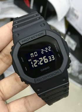 特价 卡西欧G-SHOCK暗黑方块男女运动手表DW-5600BB 5600THB THC