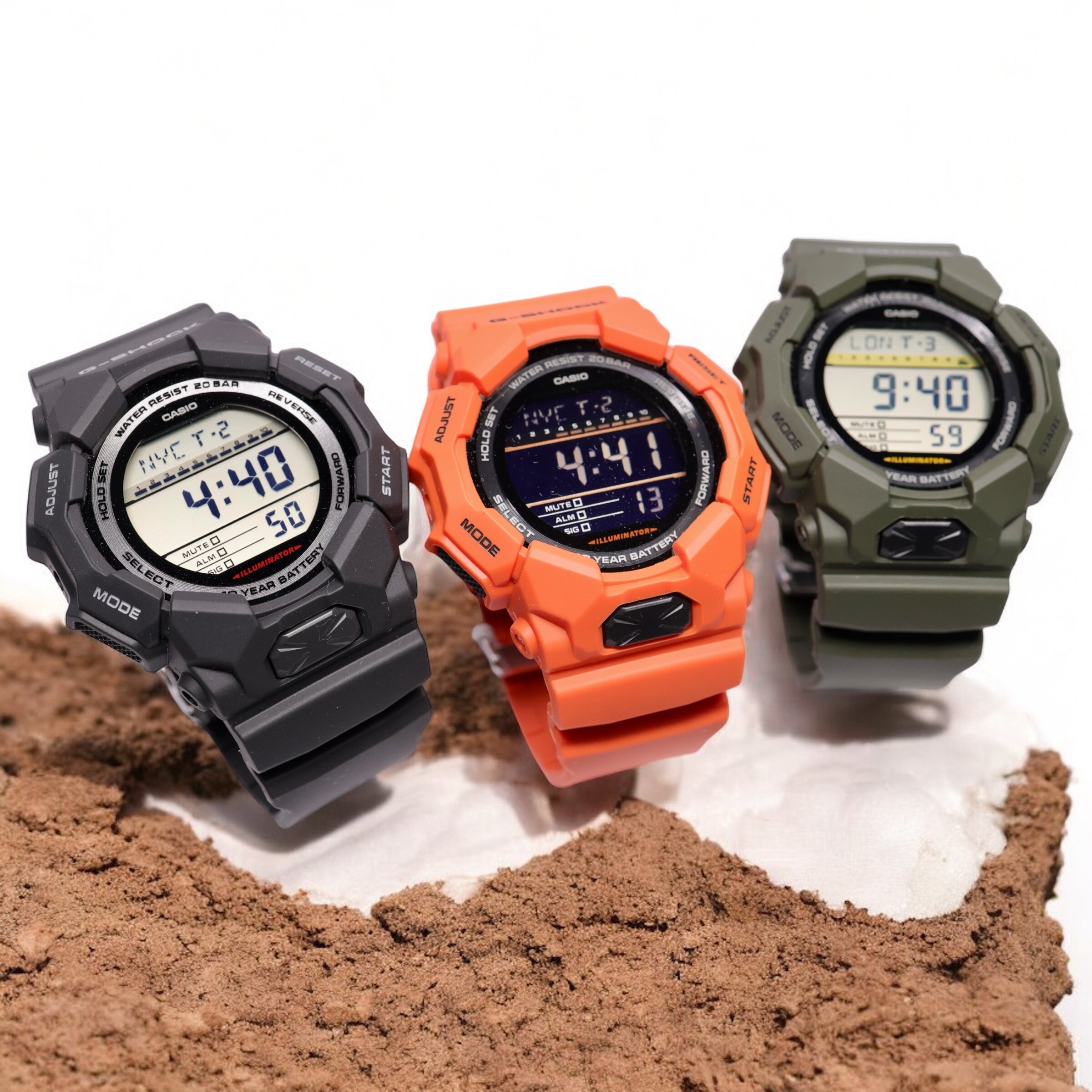 卡西欧大屏数显十年电力手表