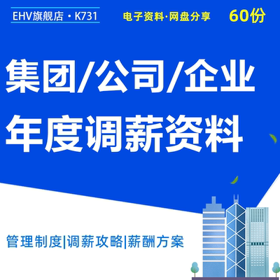 公司集团企业年度调薪设计方案薪酬调整制度表格报告计划书模板