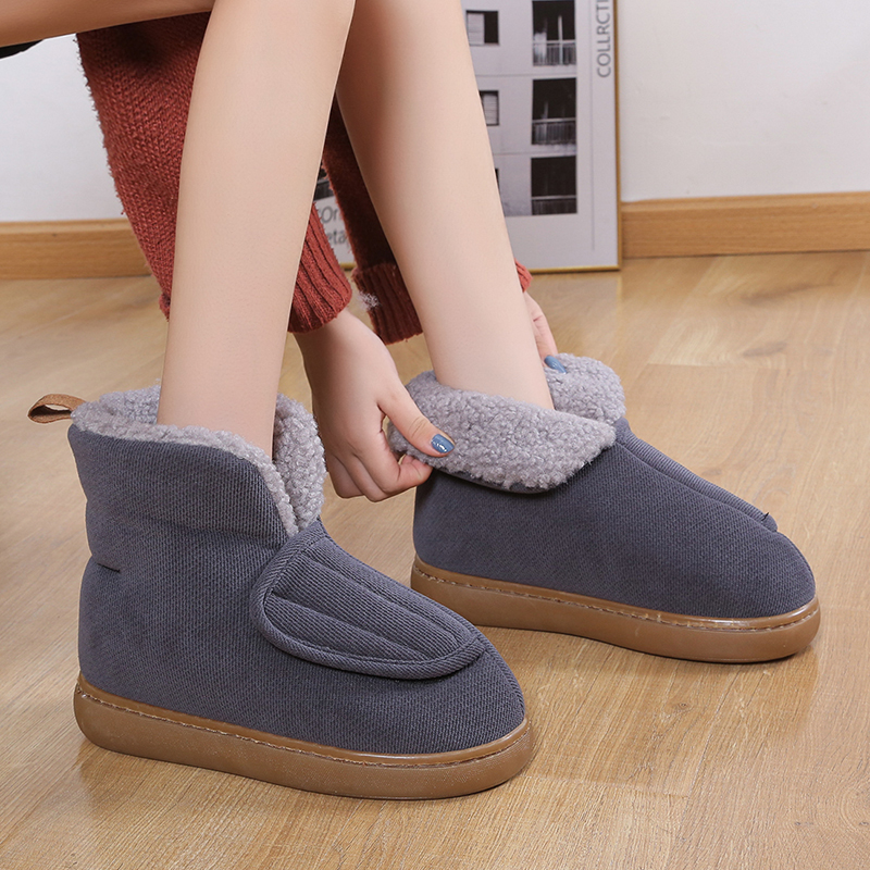 可调节魔术贴包跟中老年棉鞋大码