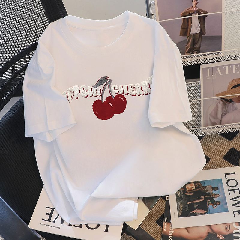 复古chic短袖t恤女夏季宽松
