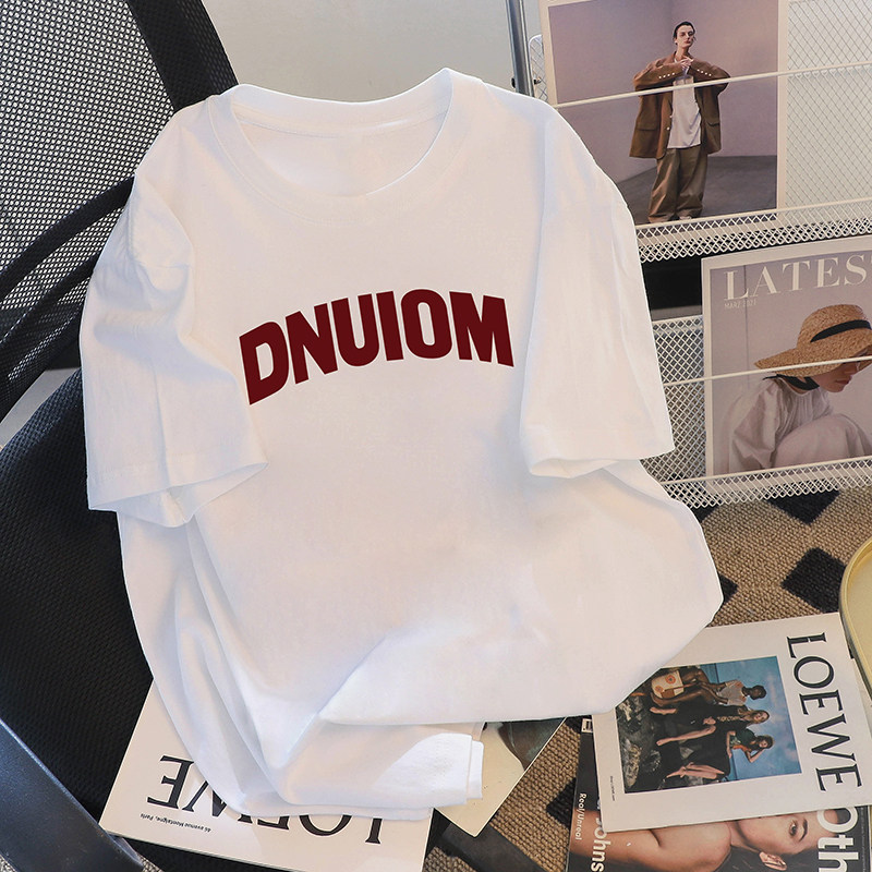 上衣港味宽松纯棉夏季短袖t恤ins