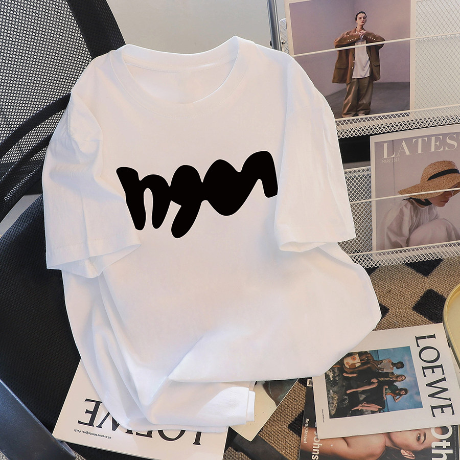 夏季美式ins独特别致字母T恤宽松