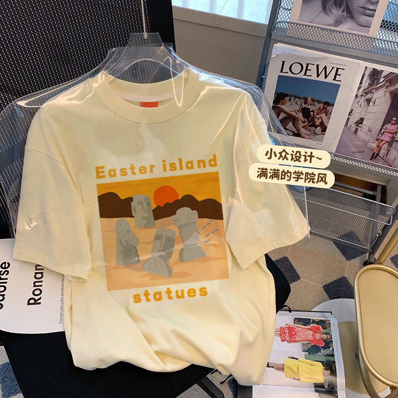 纯棉T恤欧洲站潮牌印花字母