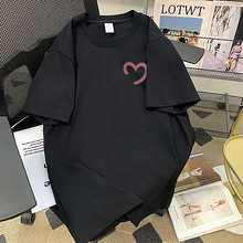 网红短袖t恤男女港风ins宽松体桖潮牌印花半袖百搭潮流上衣服夏装