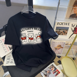 捡漏设计感小众甜酷嘻哈卡通独特短袖t恤女chic别致上衣ins国潮牌
