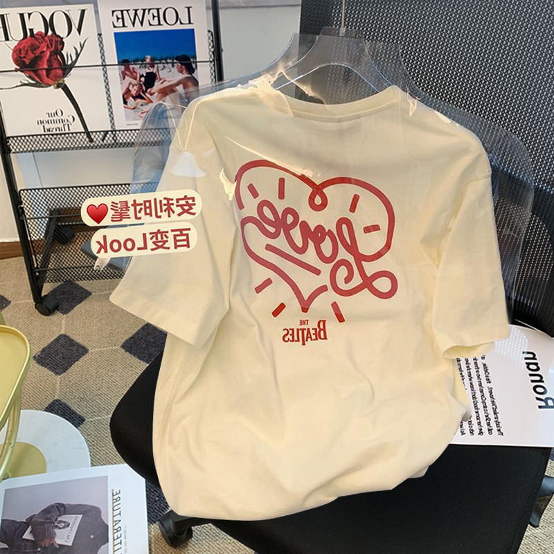 外贸清仓捡漏短袖T恤女装vintage早春2025春款可爱别致小上衣ins
