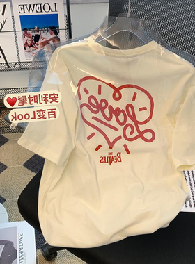 外贸清仓捡漏短袖T恤女装vintage早春2025春款可爱别致小上衣ins