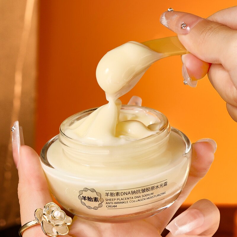 羊胎素水光面霜紧致抗皱补水保湿充盈饱满女士中年妈妈面部护肤品