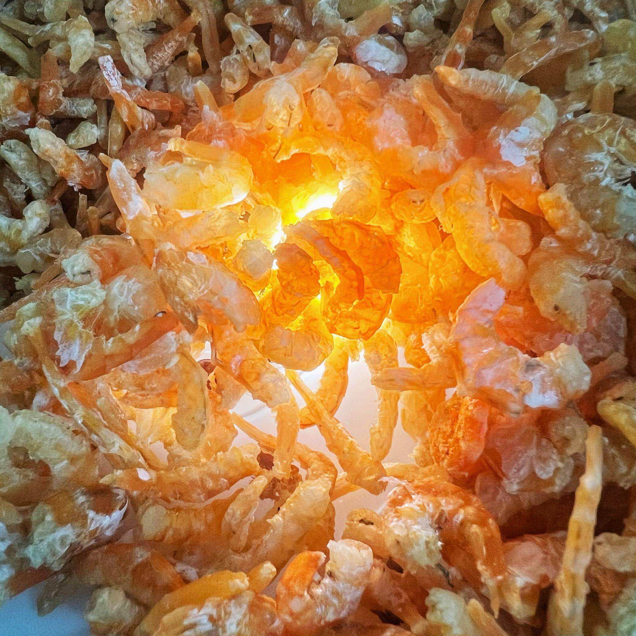 台山产地野生海明虾米淡晒无盐淡口可当零食海虾仁干