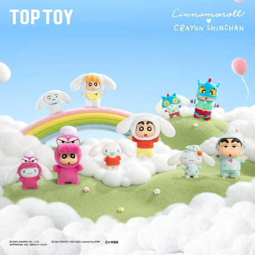 TOPTOY大耳狗x蜡笔小新游乐梦境毛绒挂饰小新盲盒包挂件玩具礼物
