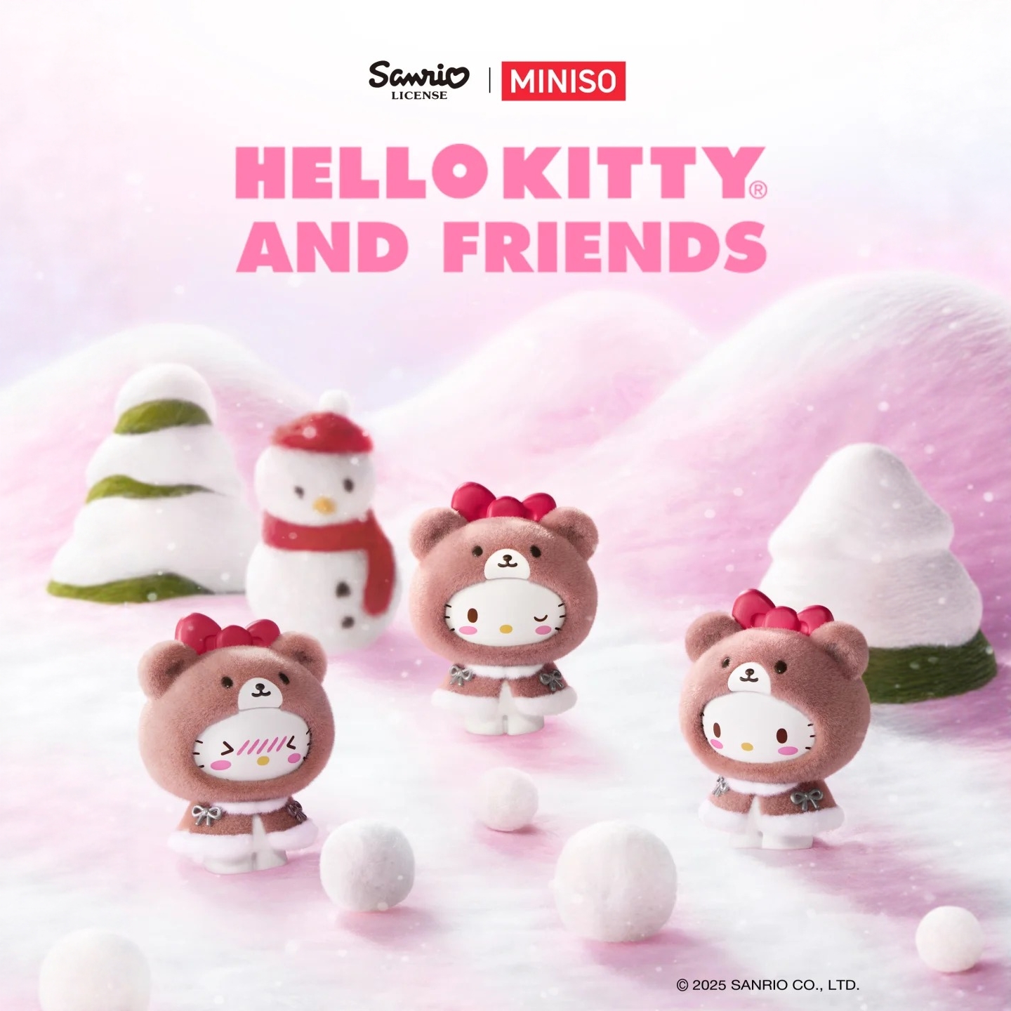 新品MINISO名创优品三丽鸥小斗篷系列盲盒植绒挂件换脸潮玩可爱礼