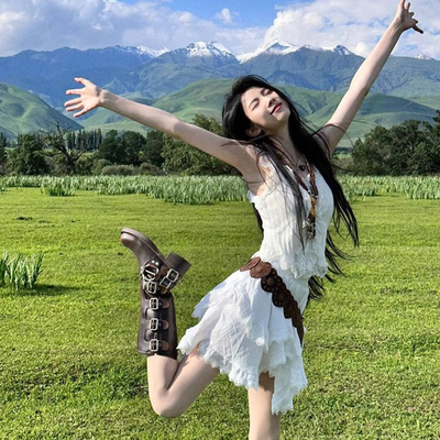 夏季夏日绝美蕾丝花边性感背心小套装穿搭女2026新款一整套小个子