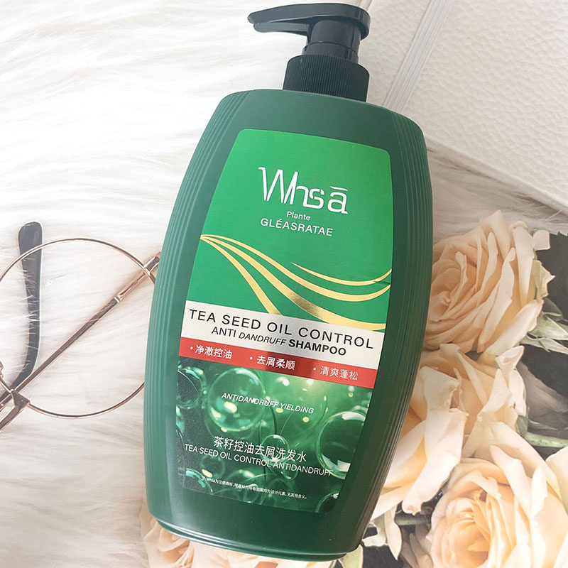 Whsa茶籽控油去屑洗发水控油蓬松护头皮去屑柔顺蓬松大容量家庭装