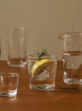 迦乐进口日本aderia石冢硝子多件套玻璃水杯茶杯公道杯饮料杯酒杯