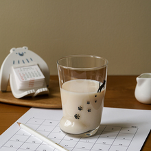 迦乐进口日本aderia石冢硝子创意猫爪玻璃水杯饮料杯牛奶杯