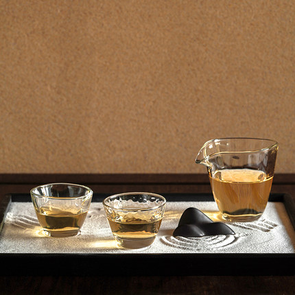 迦乐进口日本aderia石冢硝子日式玻璃公道杯茶杯清酒杯