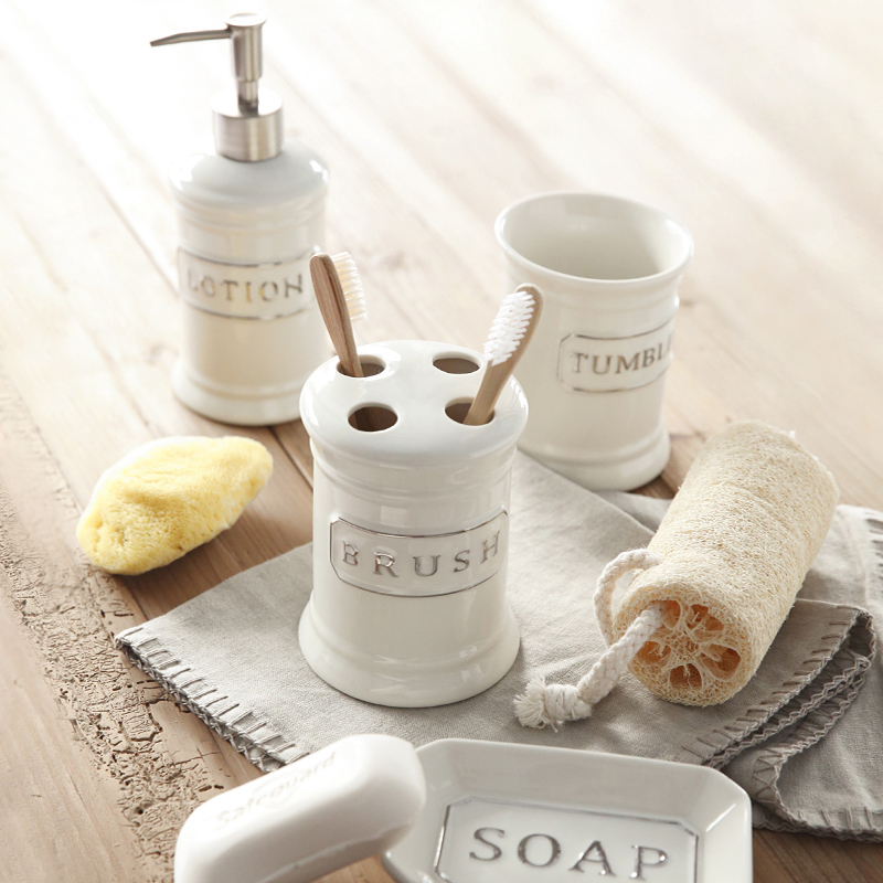 迦乐浮雕陶瓷浴室洗漱用品