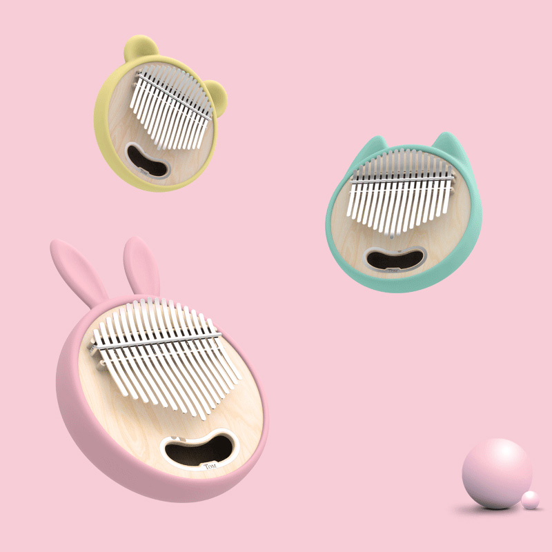 新品趣玩TOM全单板拇指琴卡林巴17音kalimba成人儿童网红可爱