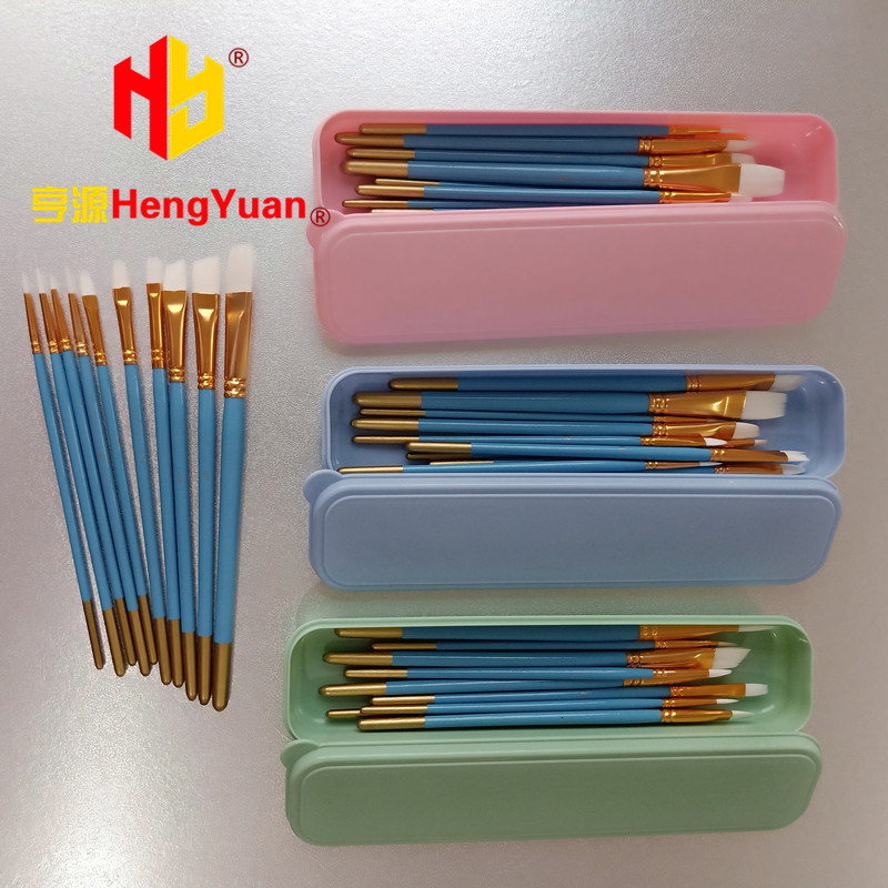 翻糖蛋糕上色笔 糖霜刷秀尼龙勾线笔烘焙工具 油画水粉笔10件套装