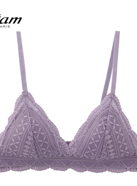 Etam法式性感无钢圈文胸蕾丝三角杯插垫女士舒适内衣W124DI0119