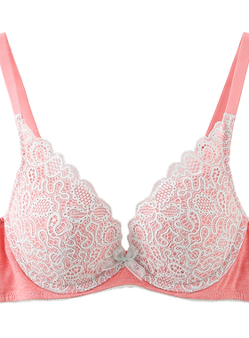 黛安芬旗下sloggi女士蕾丝印花透气舒适胸罩聚拢春夏文胸16-7870