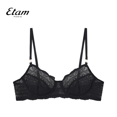 Etam法式性感蕾丝文胸薄款舒适透气内衣女镂空透明刺绣W324DI0116