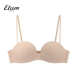Etam自在无痕系列自然聚托文胸可拆卸肩带抹胸式内衣女W123DI0113