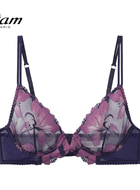 Etam法式性感单层透明蕾丝文胸承托聚拢女士内衣有钢圈W324DI0108